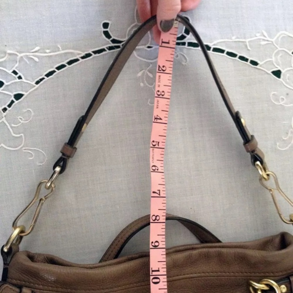 COACH brown brooke Leather Taupe Hobo purse - Picture 2 of 8